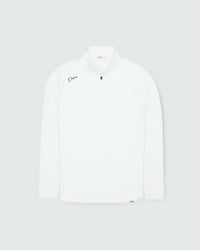 White Cursive Quarterzip