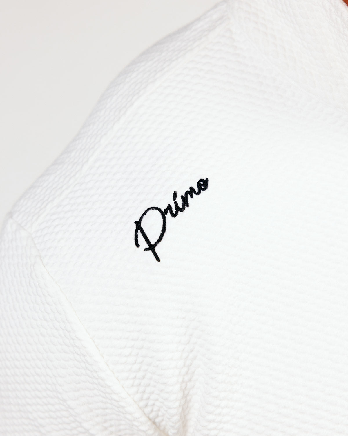 White Waffle Quarter Zip