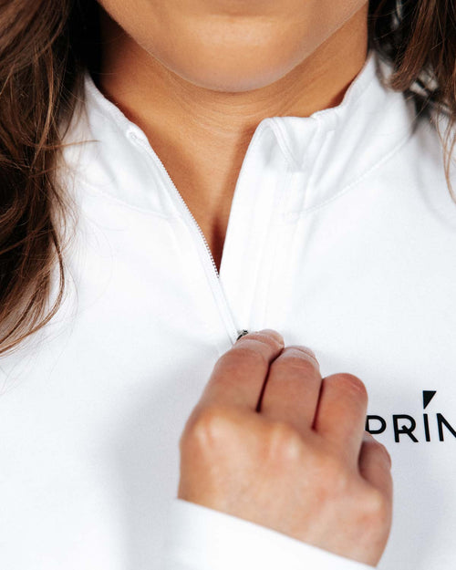Women's White Quarterzip