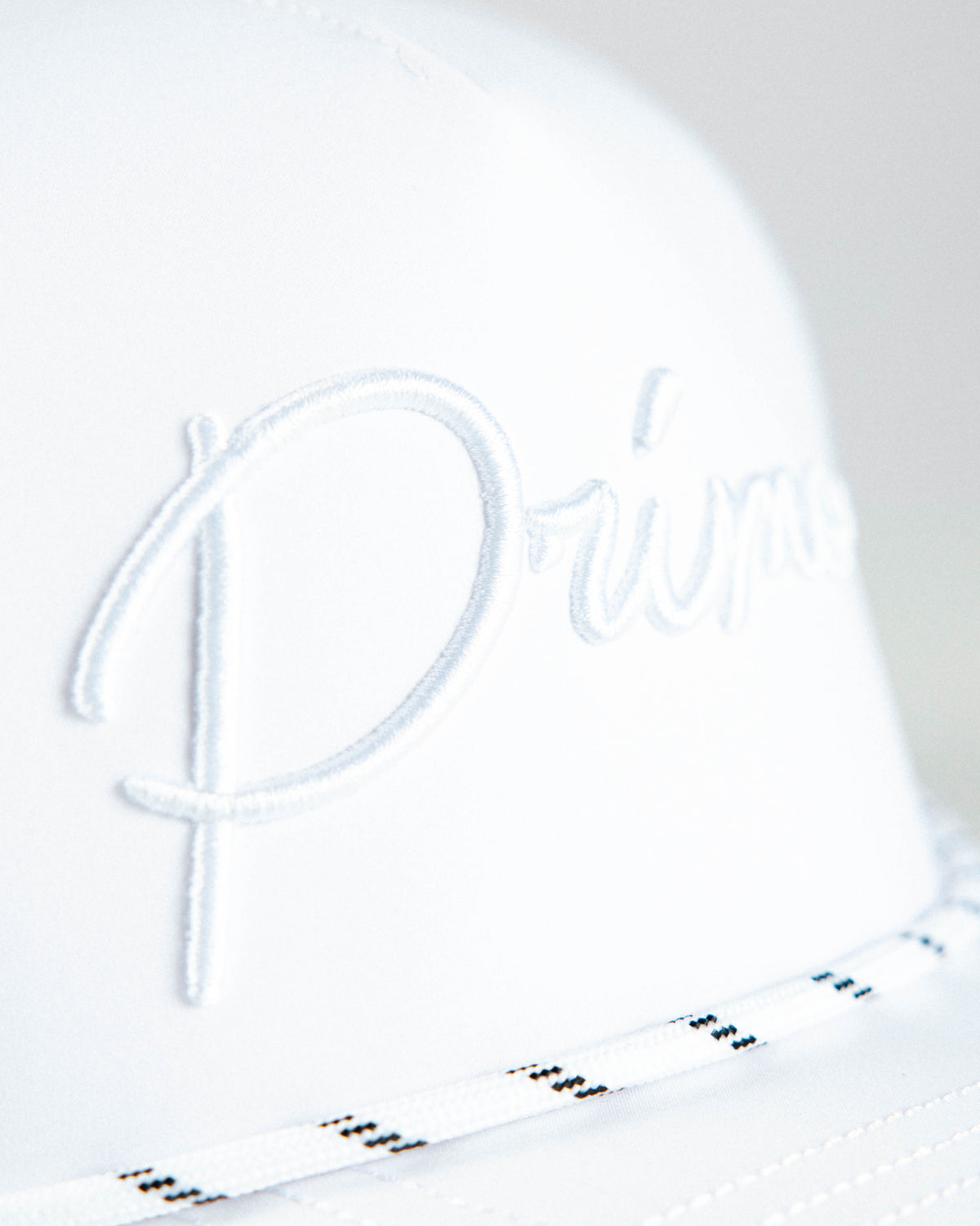 White Monochrome Cursive Hat