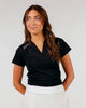 Women's Black Cursive Blade Polo