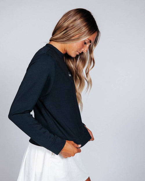 Women's Black Crew Neck