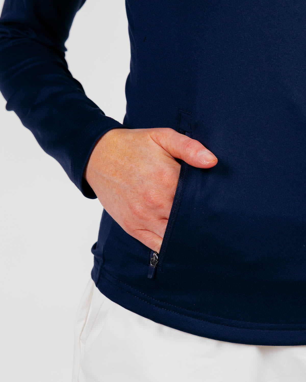 Women's Navy Cursive Quarterzip