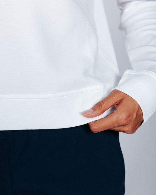 Women's White Crew Neck