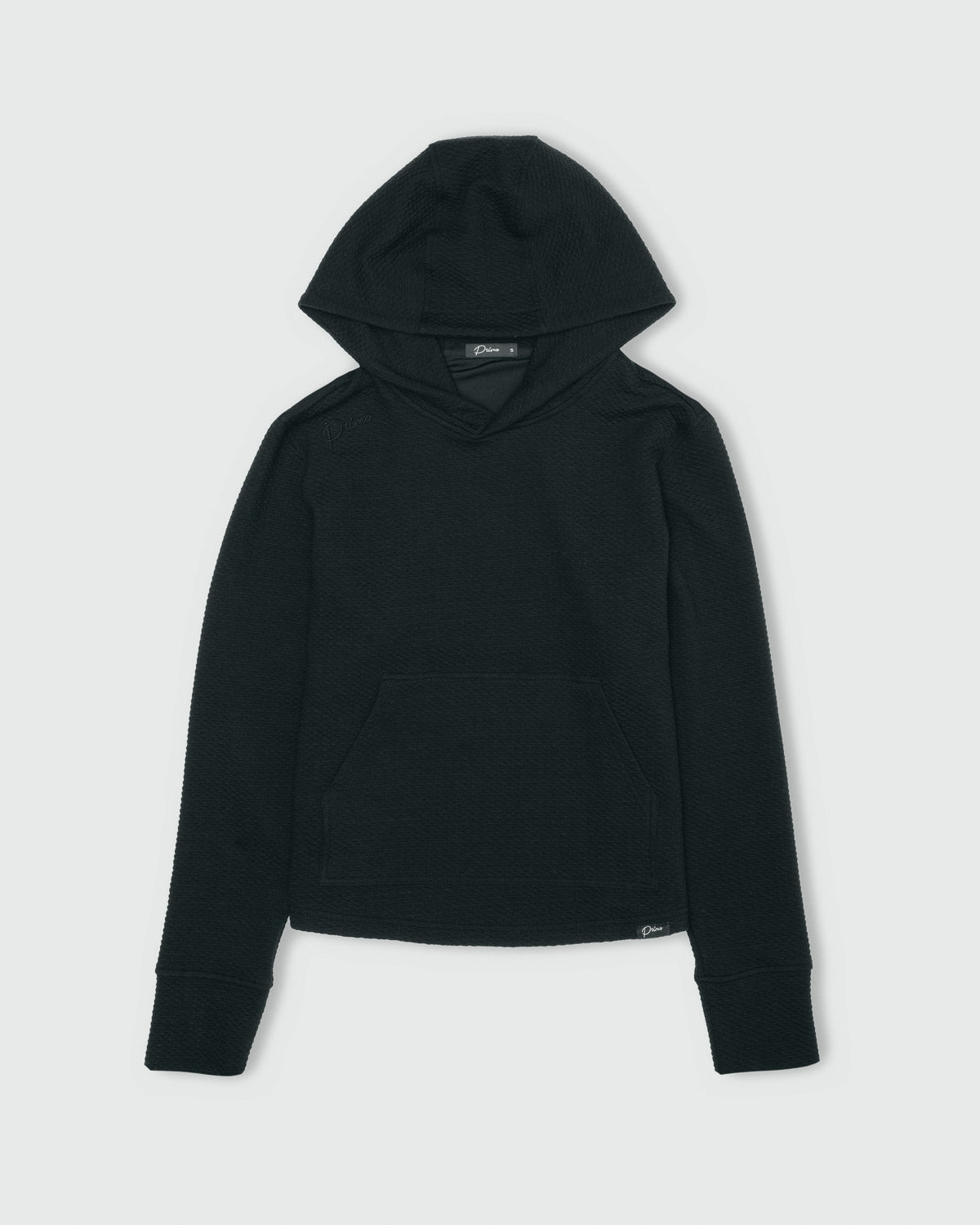 Women's Black Waffle Hoodie