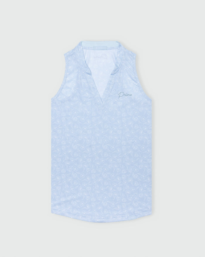 Women's Flora Sleeveless Blade Collar Polo