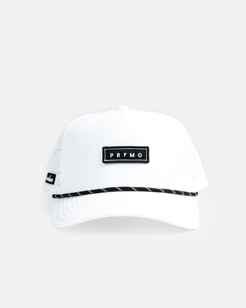 White Woven Patch Hat