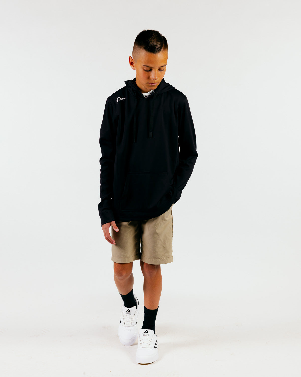 Youth Black Cursive Golf Hoodie