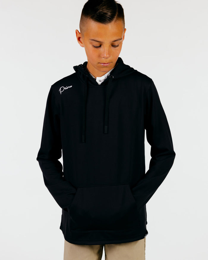 Youth Black Cursive Golf Hoodie