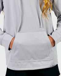 Youth Light Gray Cursive Golf Hoodie